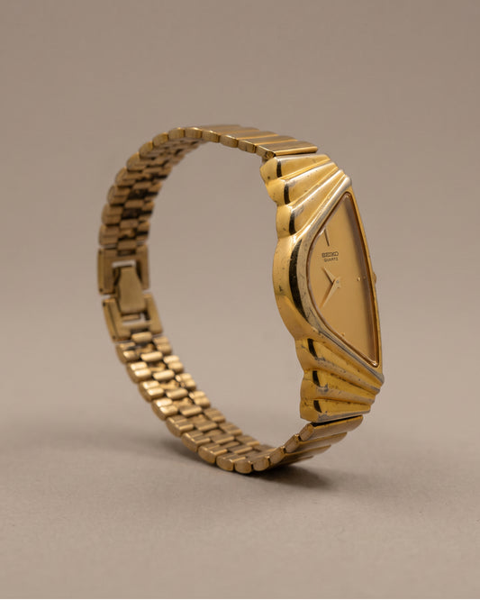 Seiko Half Moon Gold — left angled view