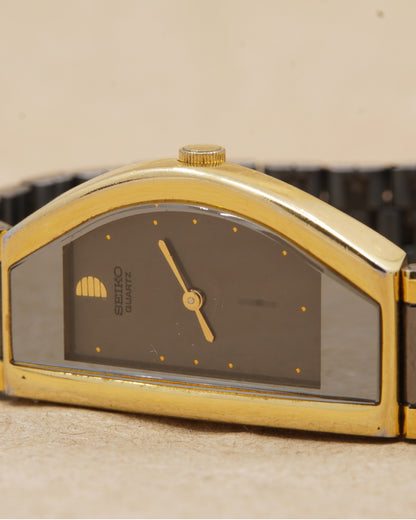 Seiko Half Moon — angled close-up of the Half Moon dial and case