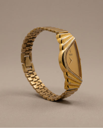 Seiko Half Moon Gold — left angled view