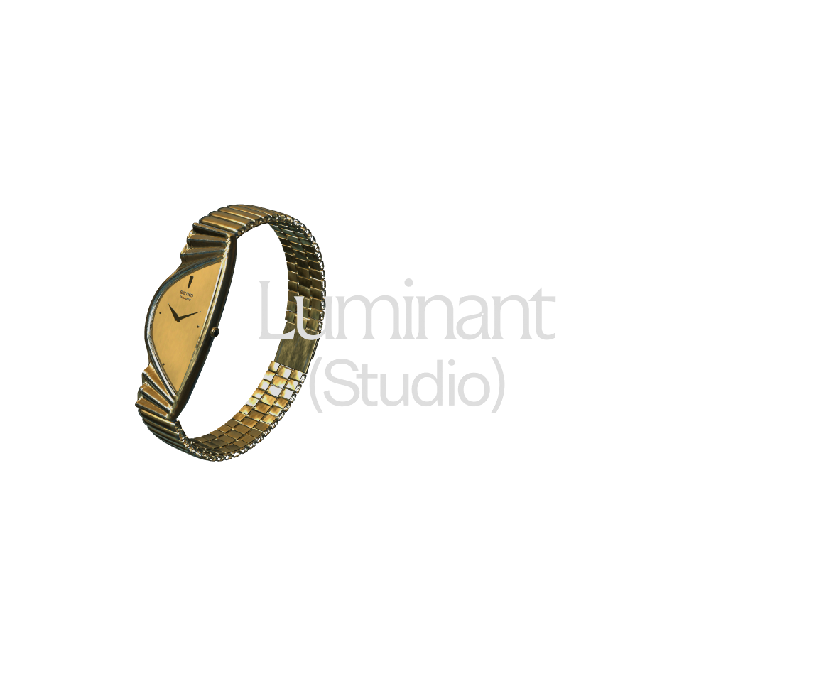 Vintage gold Seiko Half Moon watch
